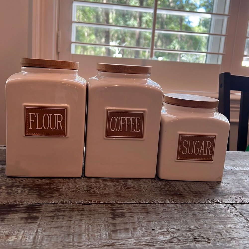 Flour, coffee, & sugar canisters